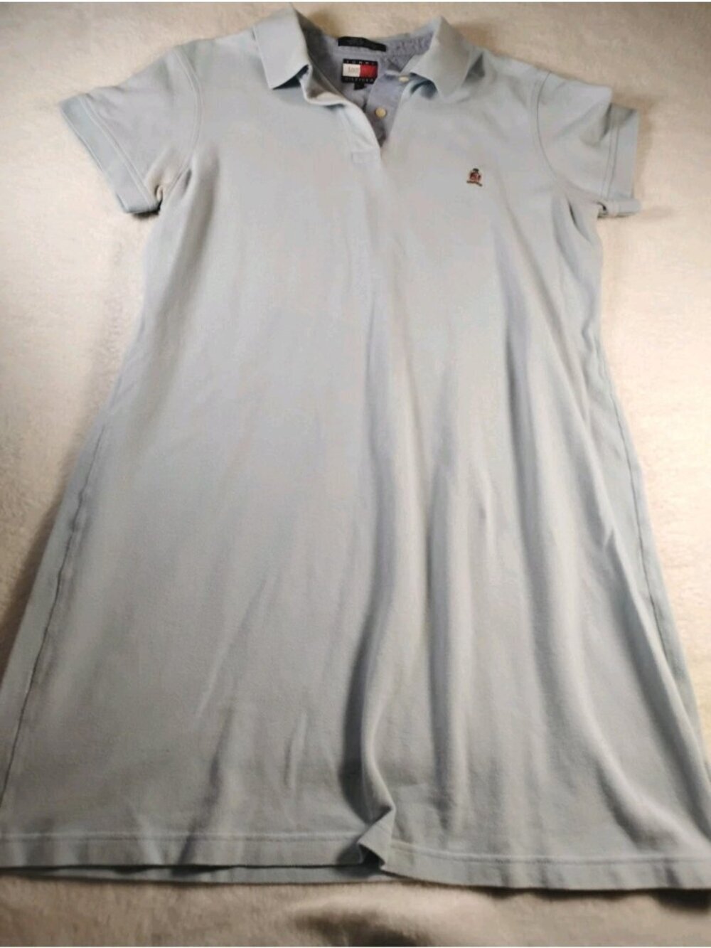 Vintage Tommy Hilfiger Polo Dress Y2K Casual Preppy School Work XL Lt Lavender